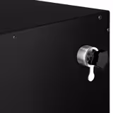 Ahumador de alimentos - Manual - con 2 rejillas y puerta de vidrio templado - 433x472x398mm - Negro