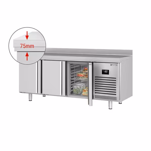 طاولة تجميد PREMIUM PLUS - 1960x700mm - مع 3 باب - حاجز خلفي