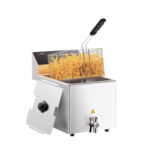 Profesyonel Elektrikli Fritöz - 12L - 3,25kW - Manuel - Yağ boşaltma musluklu