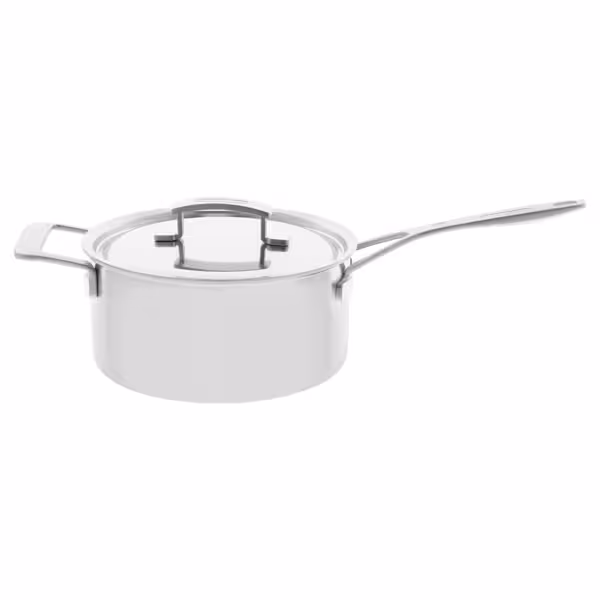 DEMEYERE | Industry 5 Saucepan with Lid – Ø220 mm – 18/10 Stainless Steel – Induction Ready