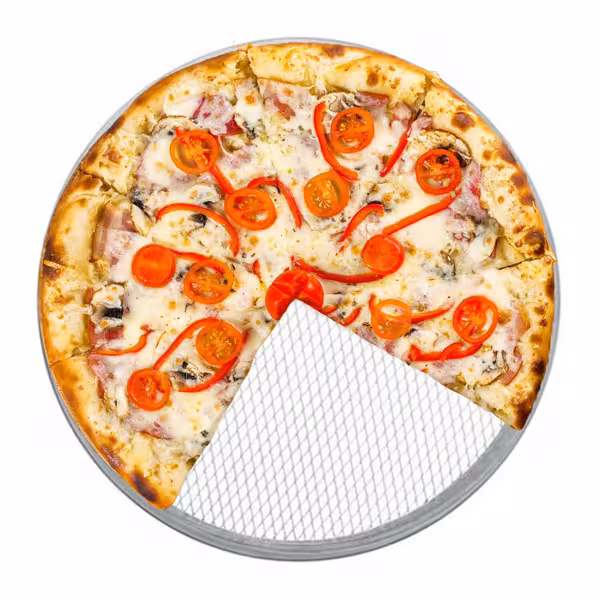 Pizzascherm - Aluminium - Ø300mm - geperforeerd