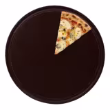 (12 Stück) Pizzateller Polyethylen - Ø 400mm - mit Saftrille - Braun