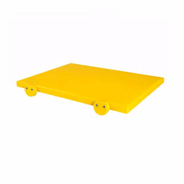 Planche à découper antidérapante avec butées – 300 × 500 mm – conforme HACCP – Jaune