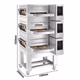 (3 Units) Commercial Electric Conveyor Oven – 1400 x 2000 mm – Touch Control – 650 mm Belt Width – incl. Stand
