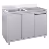 Spülschrank - 1200x700mm - mit Abfallbehälter & 1 Becken links