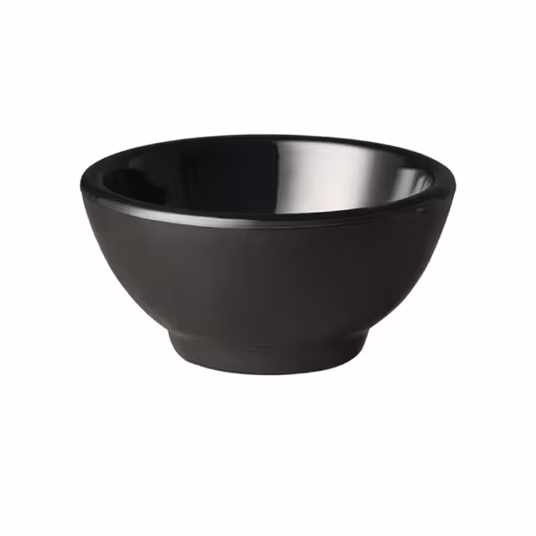 (6 szt.) Miseczka okrągła - PURE - Melamina - Ø 130mm - 0,3l - rund - Czarny
