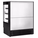 Murale Refrigerato Professionale - 1200mm - 390l - +1°/+5°C - con 2 porte scorrevoli in vetrocamera & 3 ripiani - Nero