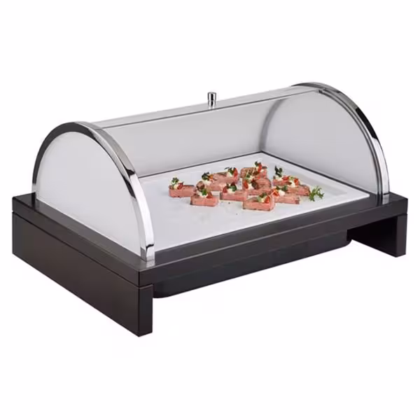 Chłodziarka - BRIDGE - 635x425mm - zawiera ramę, plastikowy pojemnik, tacę z melaminy, wkład chłodzący i pokrywę typu roll-top  