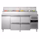  میز آماده سازی - مدل پریمیوم - 1795 میلیمتر - 4 8xGN1/3 کشو و یک درب - برای