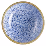 (6 Stück) Schale - MANGO - Holz - 1,1 Liter - Ø 240mm - Weiß-Blau