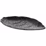 (6 stuks) Dienblad - GLAMOUR - Melamine - 25x15,5cm - hoogte: 15mm - Zwart - geschikt voor vaatwasser