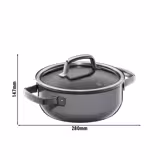 WMF Fusiontec Mineral - Braadpan - Ø 200mm - 2.4 liter - inclusief glazen deksel - Platina