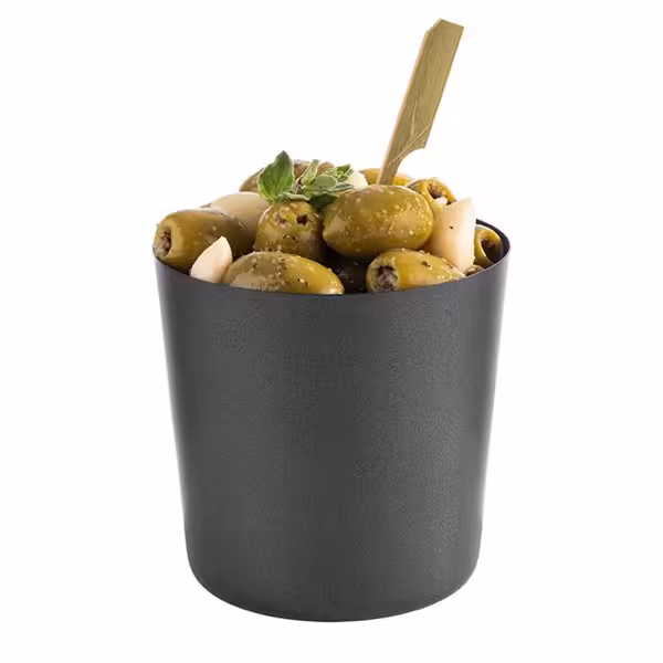 (6 stycken) Skål - LEVANTE - Rostfritt stål - 0,4 liter - Ø 85 mm - Svart