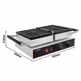 Macchina per waffle - Singola - Manuale - 1,6 kW - Forma: 4 waffle di Bruxelles - con superficie di cottura girevole a 180°
