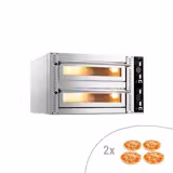  Commercial Full Fireclay Electric Pizza Oven – 4+4 x 30 cm – Manual