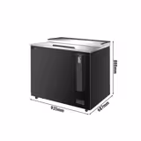 Flessenkoeler bovenlader - zwart - 152L