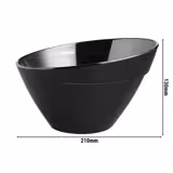 (6 Stück) Schale - BALANCE - Melamin - 1,5 Liter - Ø 210mm - Schwarz