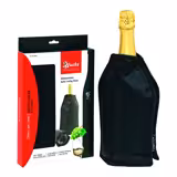 (6 Stück) FUCHS | Flexible Manschette für Wein- und Champagnerflaschen - Schwarz