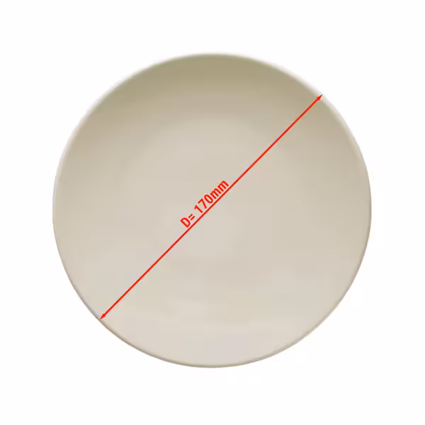 (12 stuks) TEOS - bord - vlak - porselein - Ø170mm - crème