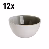 (12 pcs) Dessert Bowl - Nordic - Stoneware - 900ml - round - Ø 150mm - Green/White