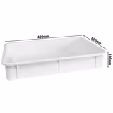Pizza Dough Tray Set - EN 600x400 - Height: 100mm - Polypropylene - White - 8 Containers & 1 Lid