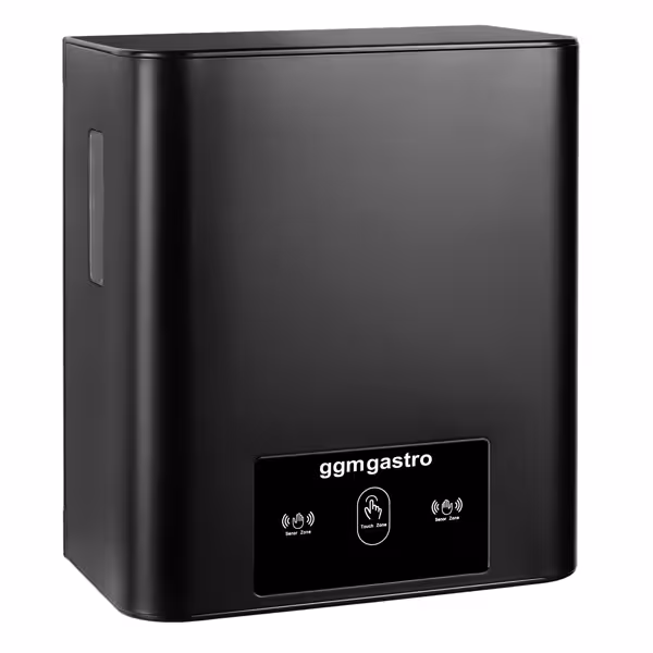 Handdoekroldispenser - met sensor - RVS - zwart