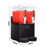 Slush gép - 2x 12 literes - Fekete