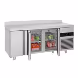 Tavolo refrigerato PREMIUM - 1865x700mm - Ventilata - 474 L - con 3 porte - Alzatina