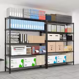 Estante em aço - 1200x450mm - 5 prateleiras - Preto