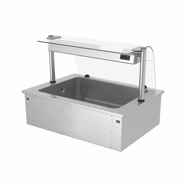 Ankastre Buz Havuzu - 1135mm - 3x GN 1/1 - 130L - Cam Siperlikli