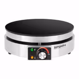 Commercial Electric Crepe Maker Ø370 mm – 3 kW - Manual control - Cast iron non-stick plate - Plug-and-play