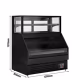 Banco refrigerato PREMIUM HELSINKI - 1200x800mm - Ventilata - 199 L - Colore Nero - Sportelli posteriori 2 scorrevoli - con 4 ripiani
