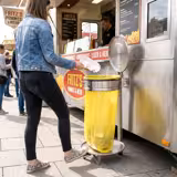 Müllsackhalter - Ø 350 mm - mit Fusspedal - Edelstahl