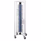 Chariot porte-assiettes - jusqu’à 84 assiettes - Ø 16-32cm - Pliable - mobile sur roulettes