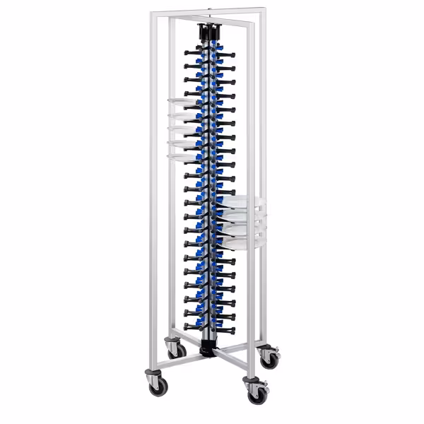Professioneel Bordenrek - tot 84 borden - Ø16-32cm - Inklapbaar & verrijdbaar