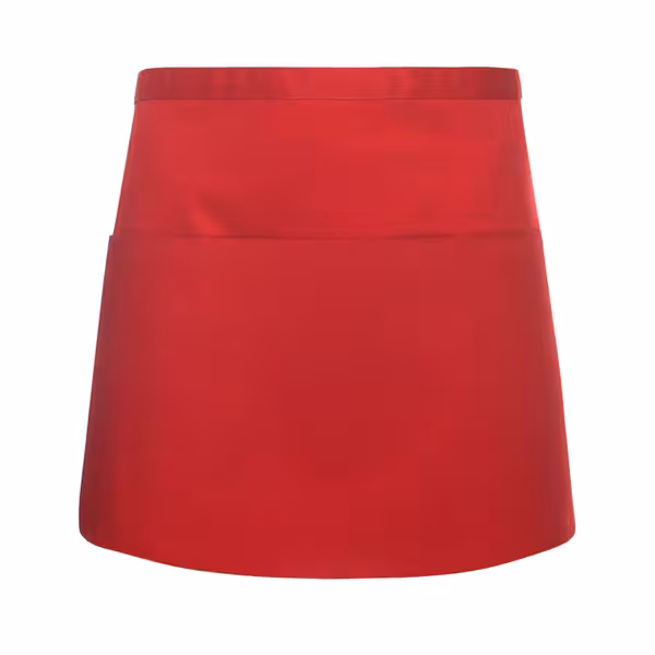 (6 pieces) KARLOWSKY | Basic Waist Apron with Pocket – Red - 600x350 mm