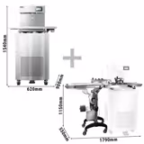 Schokoladen-Temperiergerät / Chocotemper - 24 kg - 3 kW - mit Auslaufhahn - inkl. Ablagefläche mit Glasurzone