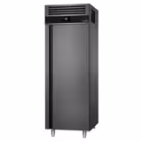 Vrieskast RVS PREMIUM - GN 1/1 - GN 2/1 - 700mm - 480liter - tot -20°C tot -12°C - met 1 glasdeur - geforceerde koeling, automatische ontdooiing, LED‑verlichting & legroosters - Anthrazit