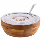 (6 Stück) Schale - ACACIA - Akazienholz - 2,5 Liter - Ø 250mm - Braun