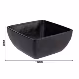 (6 шт.) Чаша - SLATE - Меламін - 1,5 л - 190x190 мм - Чорна