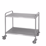 Commercial Stainless Steel Serving Trolley 2 Tier – 1200x600x940mm - 80 kg load - locking castors