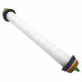 Adjustable Dough Roller Rolling Pin – Thickness Rings - 45 cm length - white plastic