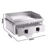 Chapa elétrica - 9,0 kW - Lisa - Superfície de cozedura: 744x484mm