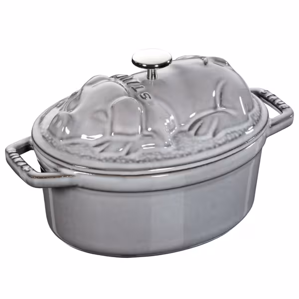 STAUB | LA COCOTTE - Kookpot - Varkensdeksel - Ovaal - 170mm - Gietijzer - Grafietgrijs