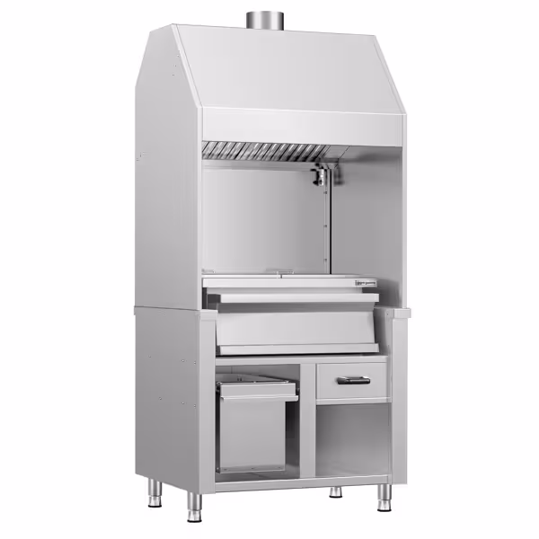 Kolgrill BERLIN - 960 mm - 2 grillgaller - rostfritt stål