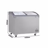 Commercial Chest Freezer - 1030x650mm - 209 L - With 2 Sliding Glass Lids - For UK