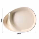 (60 adet) Teşhir Tabağı, 2 Bölmeli - Dikdörtgen Düz - Bio-Compound, 275x200mm, Krem Beyaz