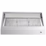 Wandafzuigkap RVS - 700mm diep - 1400mm - zonder motor - met 3 labyrintfilters en verlichting