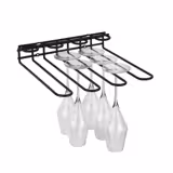 Glass Hanger - Ceiling-mounted - Black Finish - 295mm - holds up to 12 glasses