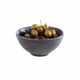 (6 szt.) Miska bufetowa kwadratowa - LOOPS - Melamina - 0,5l - 150x150x70mm - Niebieski/Grafitowy